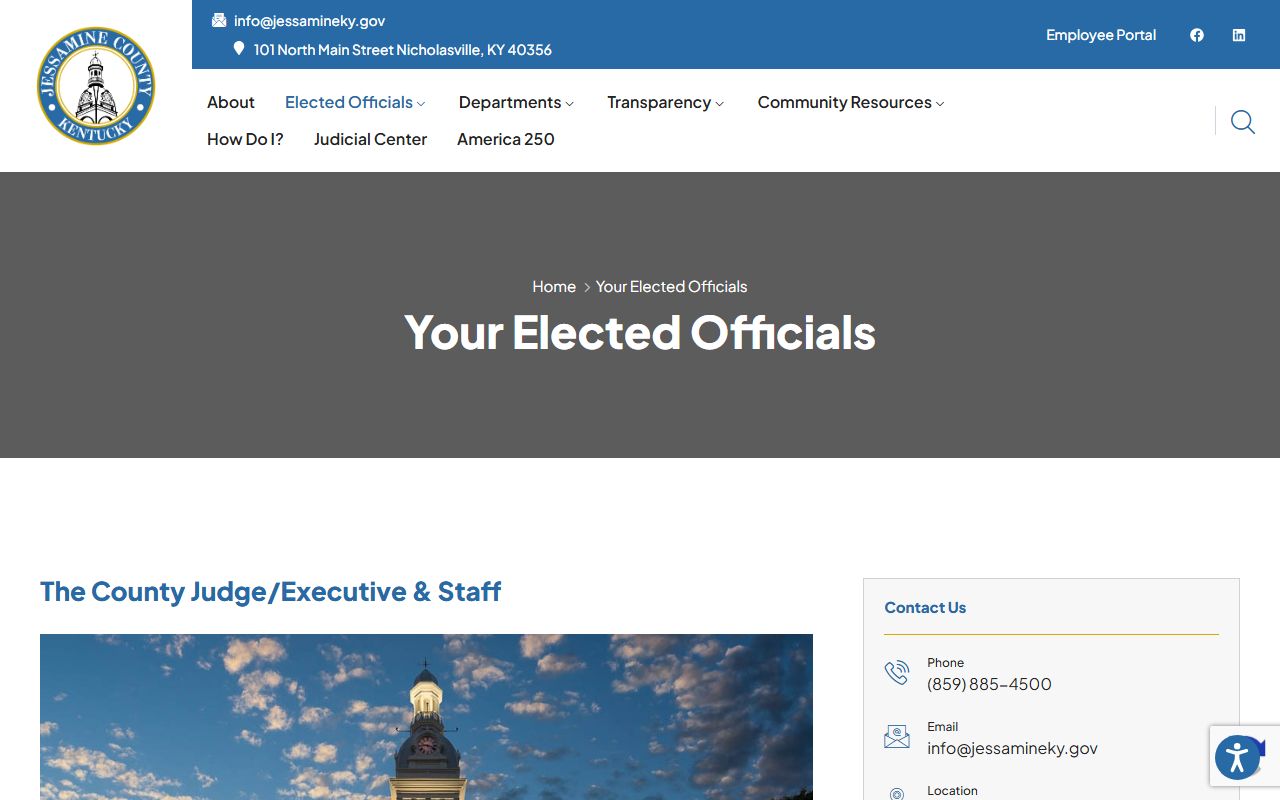 Jessamine County court dockets elected officials directory