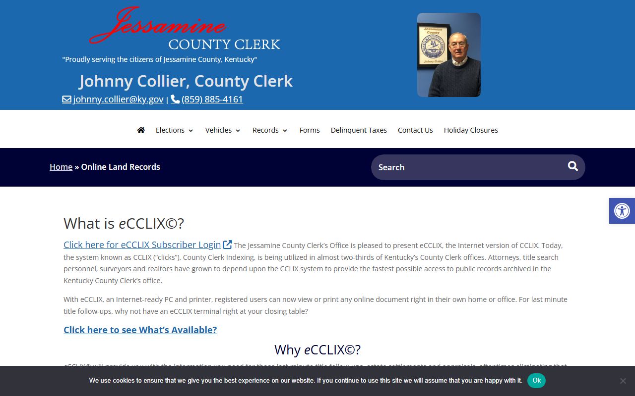 Jessamine County probate records eCCLIX will index access